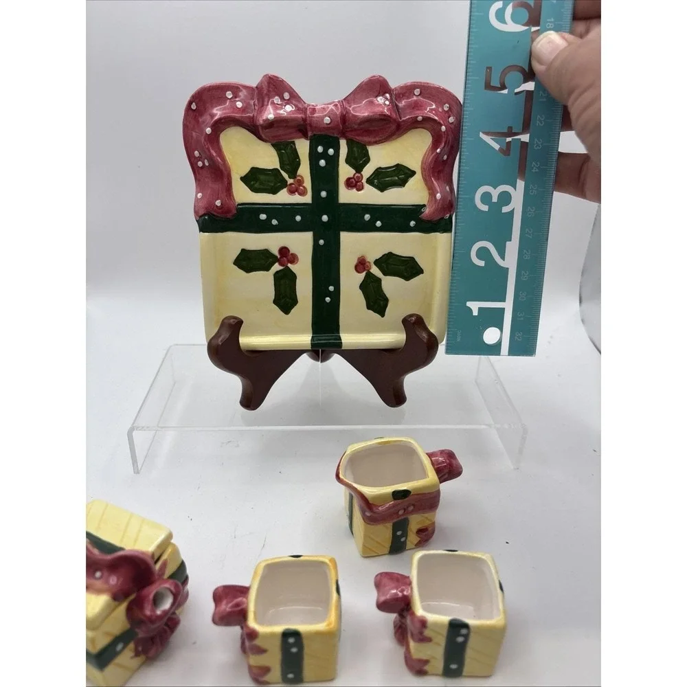 Vtg~Dolgencorp Christmas Holiday Style Tea Set~6 pcs